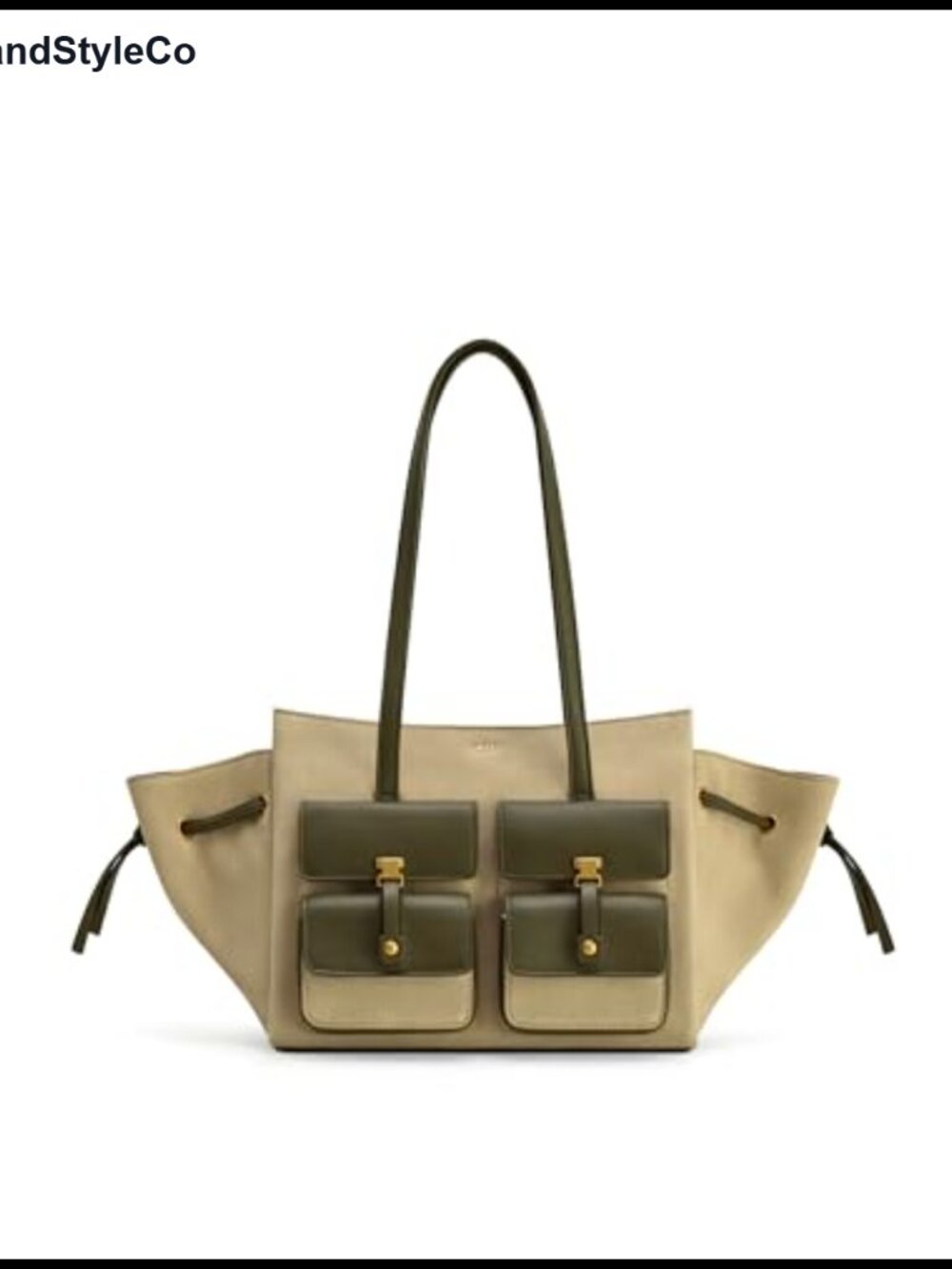 Faux Suede Tote Bag Compact Hand Shoulder Bag Zip Pocket